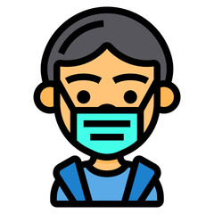 Boy line icon