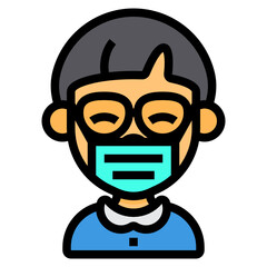 Boy line icon