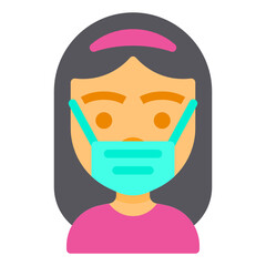 Girl flat icon