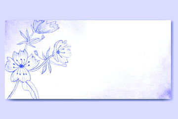 Hand drawn watercolor floral background design