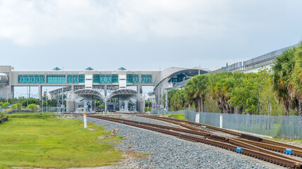 Railroad Tracks near Trainstop Miami 