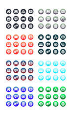 Technology Icon set with color alternatives