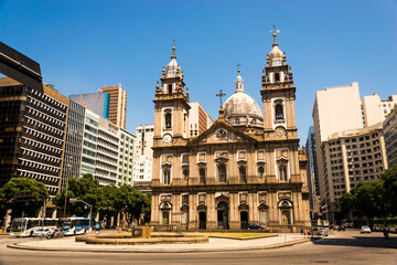 Obraz premium Candelaria Church in downtown in Rio de Janeiro, Brazil