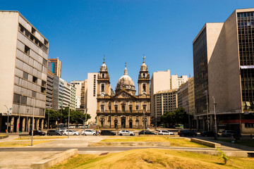 Fototapeta na wymiar Candelaria Church in downtown in Rio de Janeiro, Brazil