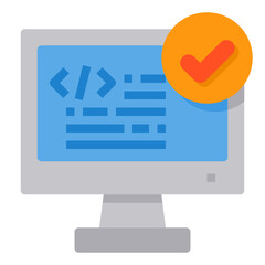 Coding flat icon