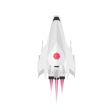 Minimal spaceship illustration © ismail