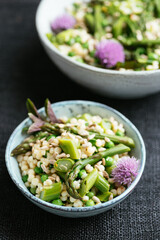 Spring Salad with Asparagus, Peas and Pearl Couscous