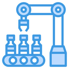 Manufacturing line icon