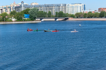 Obraz premium boats in the river