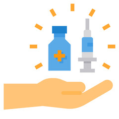 Vaccine flat icon