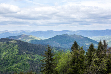 Fototapeta na wymiar Mountains landscape in ukrainian Carpathians