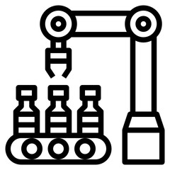 Manufacturing line icon