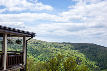 Mountains landscape in ukrainian Carpathians