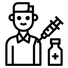 Vaccine line icon