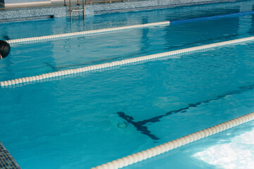 Obraz premium Large sports pool for indoor swimming.