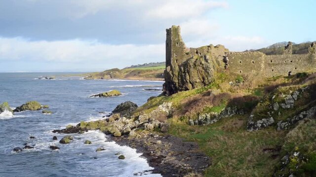 Dunure Castle ruins on the South Ayrshire coast