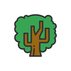 Obraz premium Tree Icon Vector Illustration ,Nature ,Wood