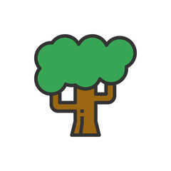 Tree Icon Vector Illustration ,Nature ,Wood