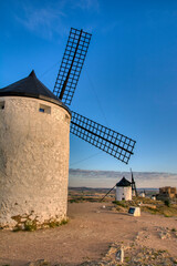 Consuegra windmills in the province of Toledo, Spain