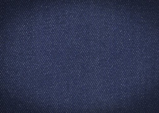 Raw Denim Dark Blue Fabric Background Texture.