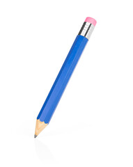 blue pencil isolated on white background