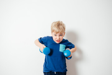 Active kids doing sport by following parents example