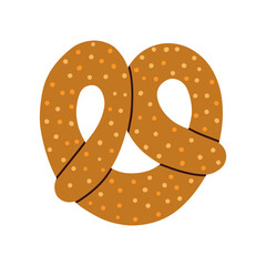 Pretzel on a white background. Vector illustration