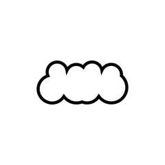 Cloud line icon. Simple style weather poster background symbol. Logo design element. T-shirt printing. Vector for sticker.