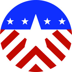 patriotic circle | stars and stripes | 4th of July