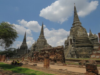 Fototapeta na wymiar Temple Thailande Pagode Ayutthaya