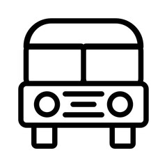 truck transportation line minimalist icon