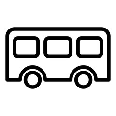Bus transportation line minimalist icon