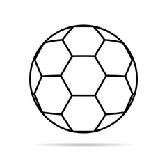 Naklejka premium Soccer, football ball symbol, single goal isolated design vector illustration, web game object