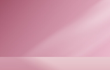 Fototapeta premium Cosmetic pink background and premium podium display for product presentation branding and packaging . studio stage with shadow of background. vector design