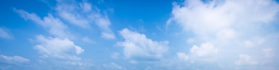 clouds and sky,blue sky background with tiny clouds. panorama