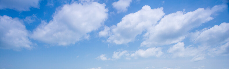 clouds and sky,blue sky background with tiny clouds. panorama