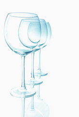 Several glasses for wine