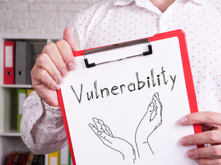 Vulnerability is shown on the photo using the text