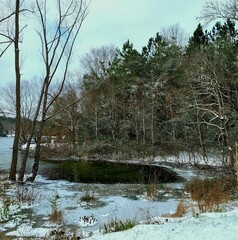 Lake in winter 