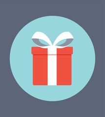 Red gift box with golden ribbon. surprise red gift box, birthday celebration. Christmas and New Year's Day red gift box