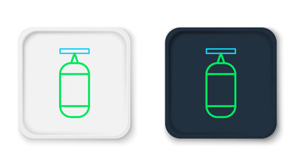 Line Punching bag icon isolated on white background. Colorful outline concept. Vector