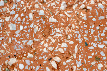 Red terrazzo flooring for background patterns and designs