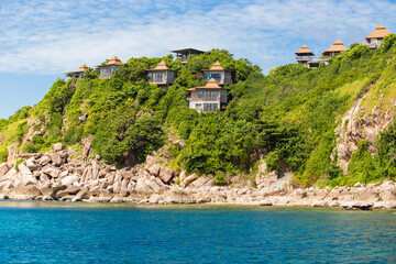 View point from top of mountain for see the beach, sea and nature of NangYuan and Tao island