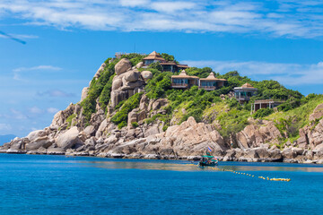 View point from top of mountain for see the beach, sea and nature of NangYuan and Tao island