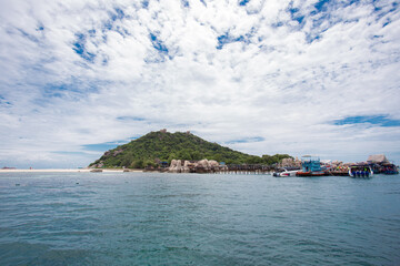 View point from top of mountain for see the beach, sea and nature of NangYuan and Tao island