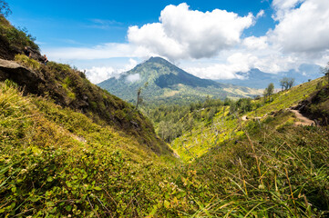 Ijen volcano in East Java, Indonesia