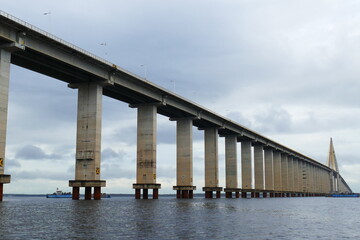 The bridge Rio Negro connects the city of Manaus with Iranduba. Amazonas, Brazil.