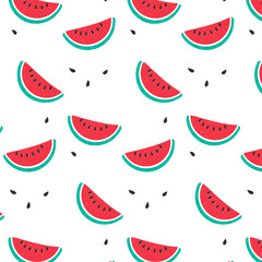 seamless background with watermelon