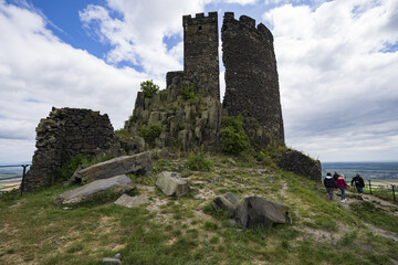 The ruins of the castle Hazmburk in central Bohemia