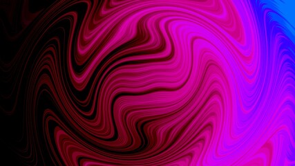 Abstract artistic multicolor wallpaper. Motion pattern texture with blue, pink, red and black gradient wavy lines. Modern colorful flow background.